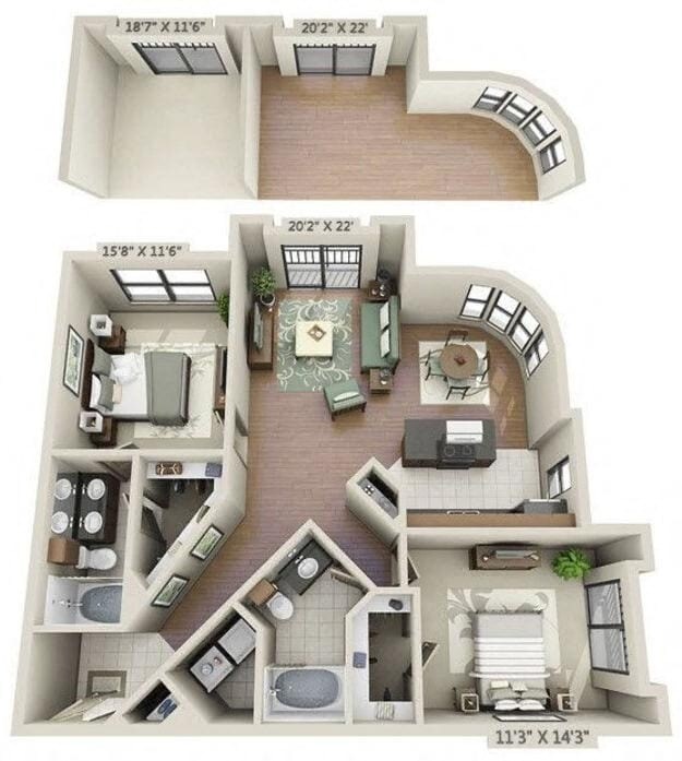 B1 (M) 2430 floor plan